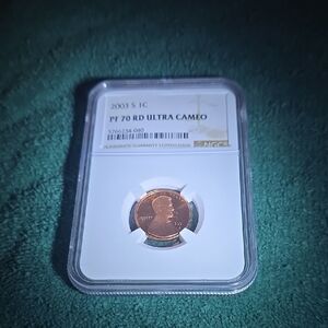 2003 S 1C PF 70 RD Ultra Cameo Coin